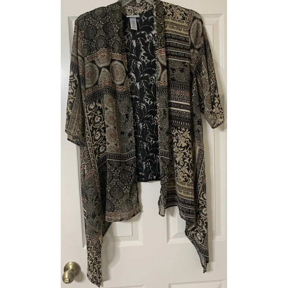 Catherine’s Multi-media Feminine Lightweight Cardigan Size 1XWP Or 18/20WP (C19)